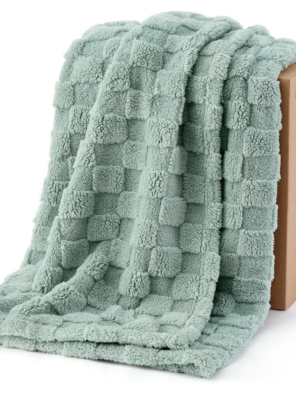 Bedsure Soft Textured Green Lightweight Blanket
